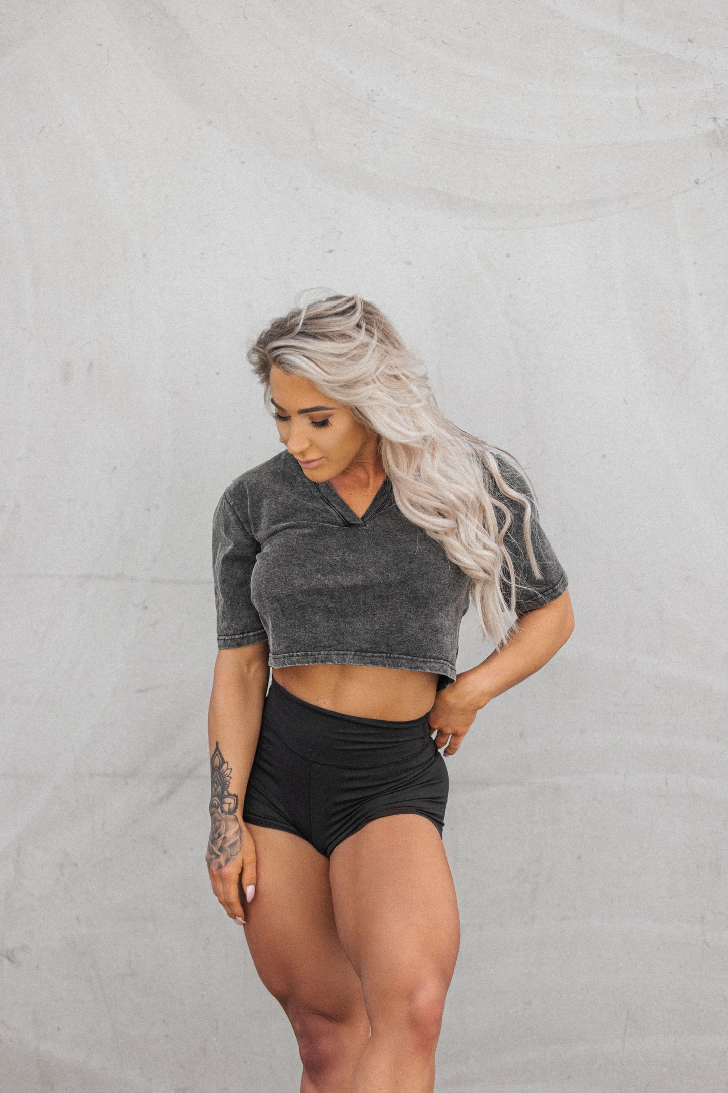 Varsity V-Neck Crop